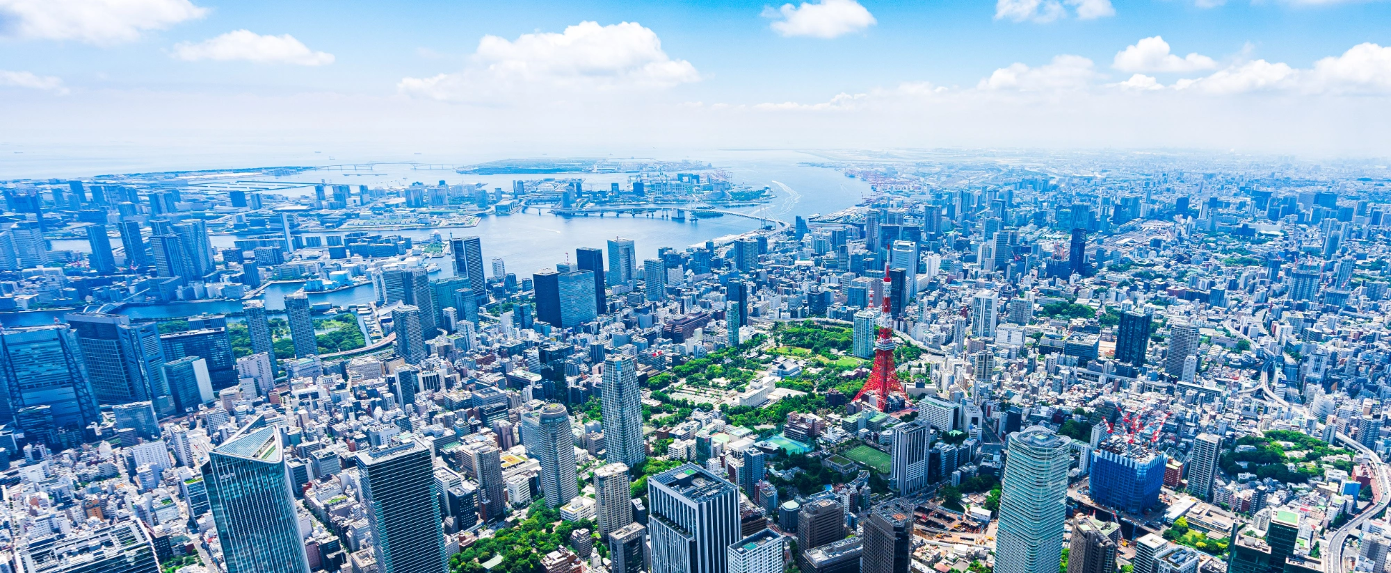 東京都を上空から撮影したイメージ