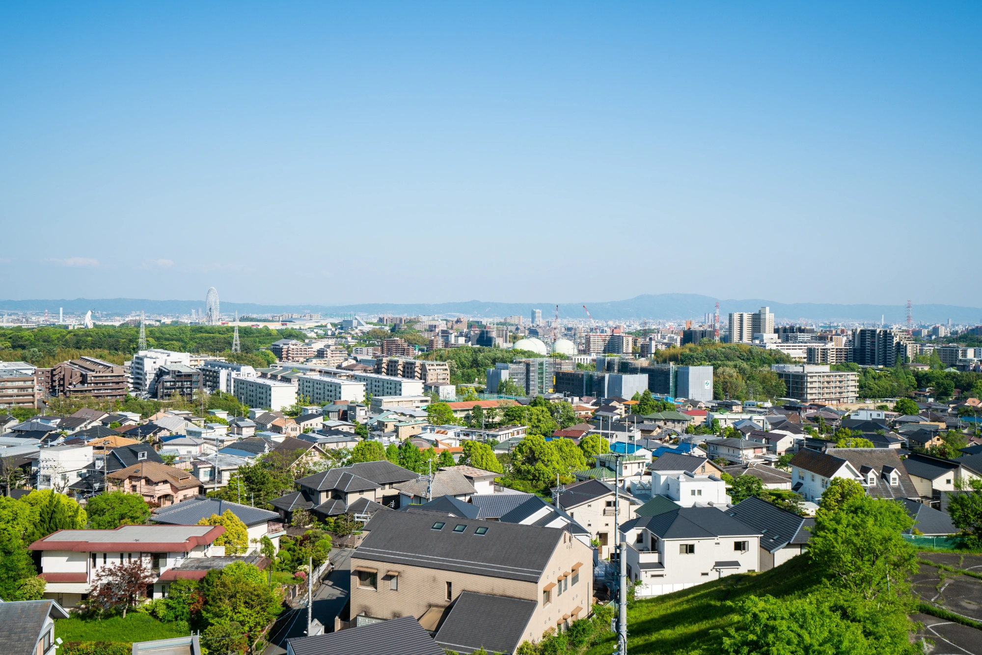 上から見た住宅街